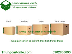 giá tính theo kích thước thùng