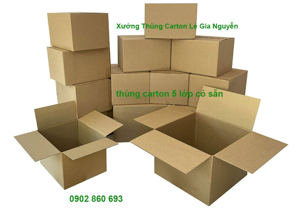 thùng carton 5 lớp có sẵn