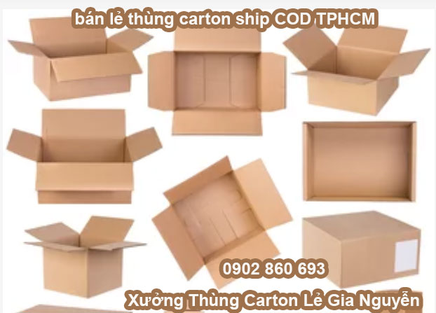 bán lẻ thùng carton ship COD
